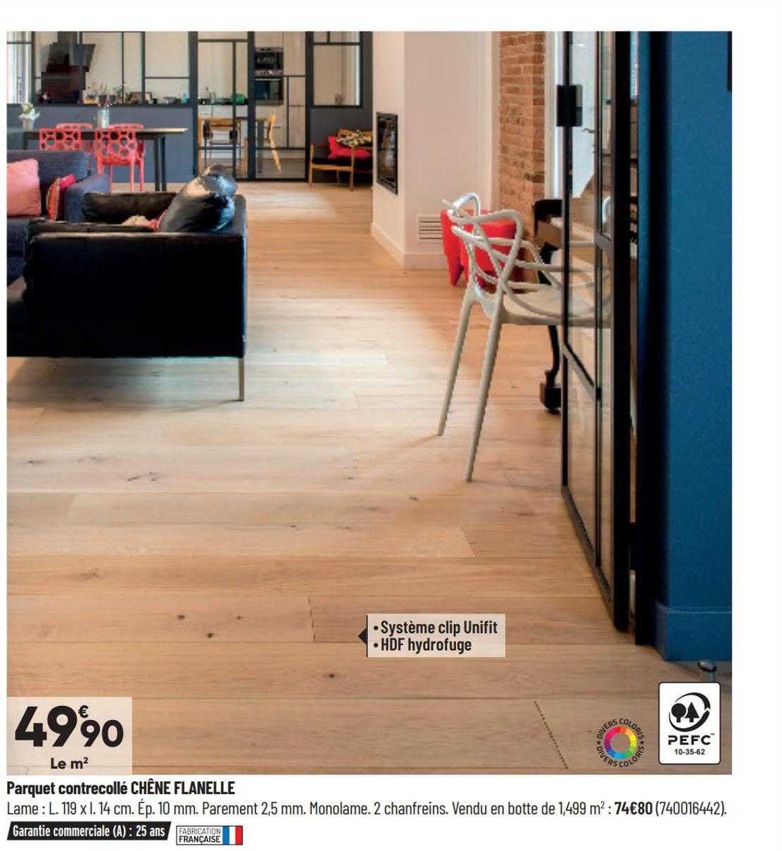 Parquet Contrecollé Chêne Flanelle