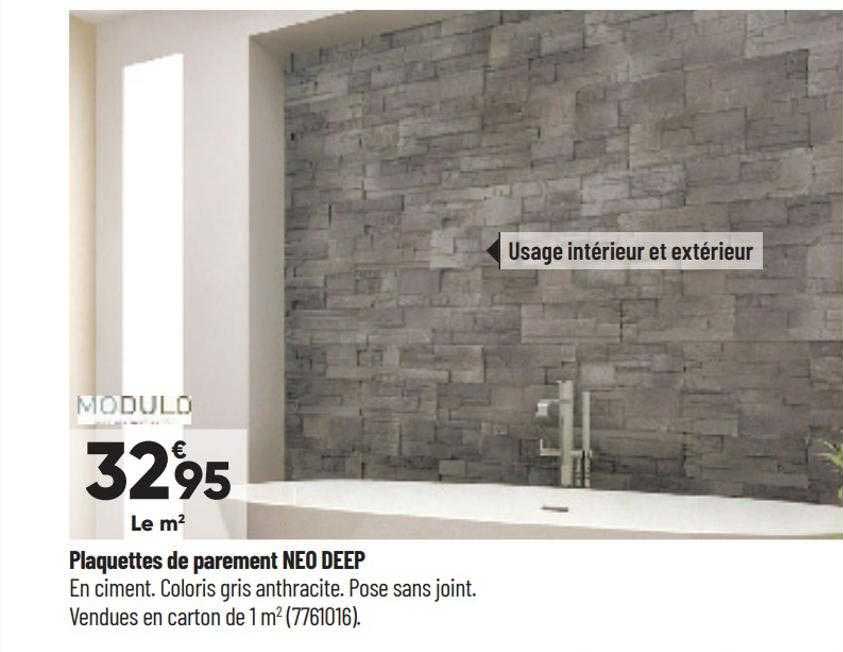 plaquettes de parement neo deep