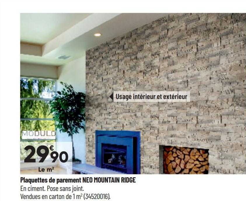 plaquettes de parement neo moutain ridge