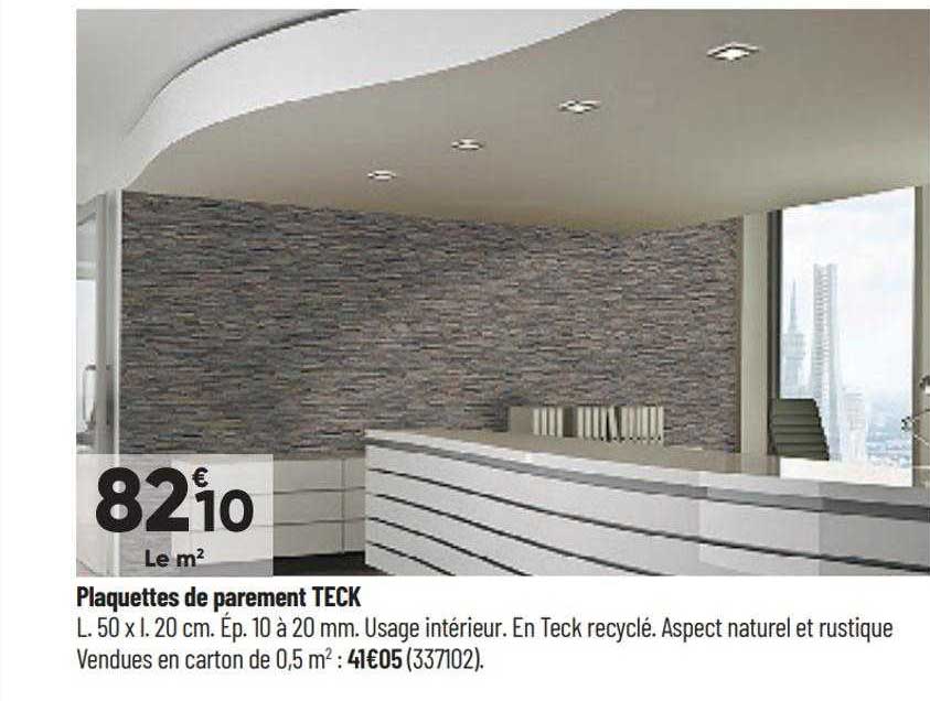 plaquettes de parement teck