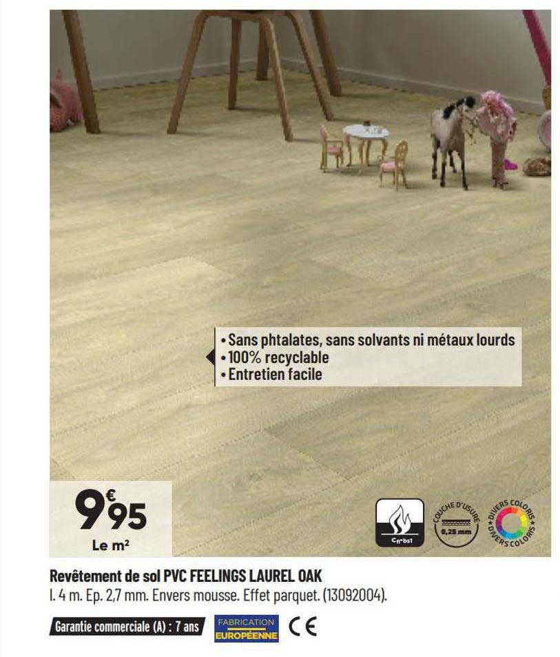 revêtement de sol pvc feelings laurel oak