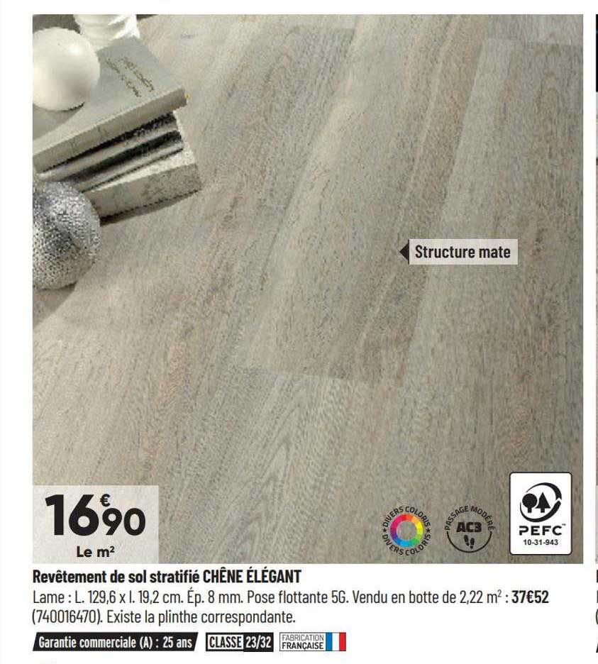 revêtement de sol stratifié chêne élégant