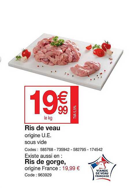 ris de veau, ris de gorge
