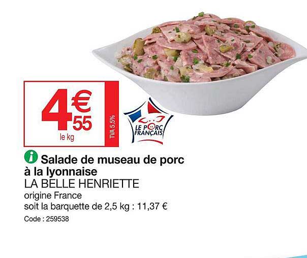 salade de museau de porc à la lyonnaise la belle henriette