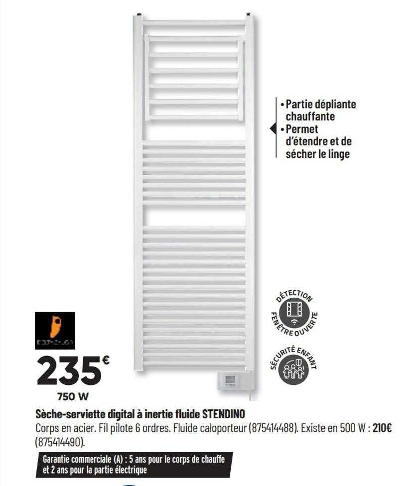 Sèche-serviette Digital à Inertie Fluide Stendino