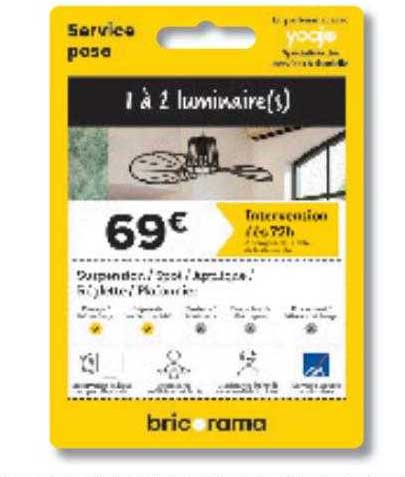 Service Pose : 1 à 2 Lumière(s)