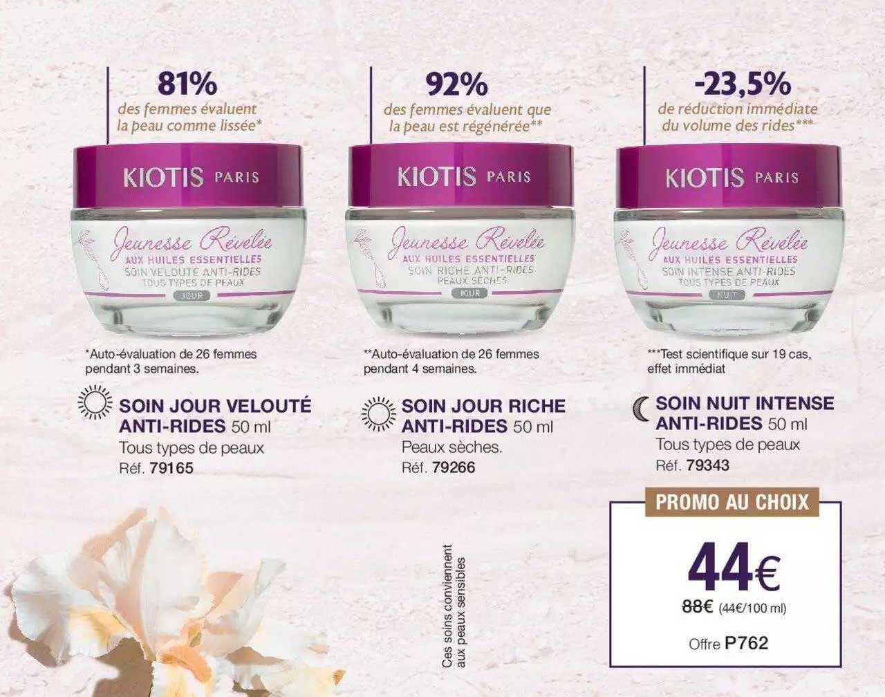 soin jour velouté anti-rides, soin jour riche anti-rides, soin nuit intense anti-rides