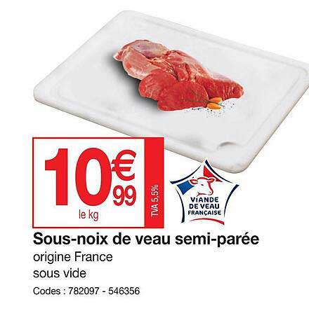 sous-noix de veau semi-parée