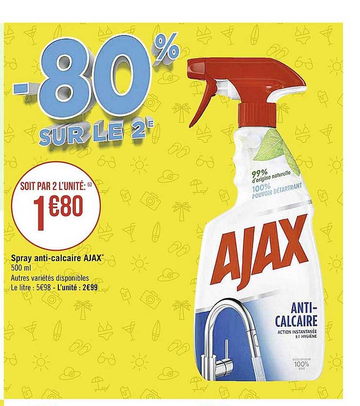 Spray Anti-calcaire Ajax