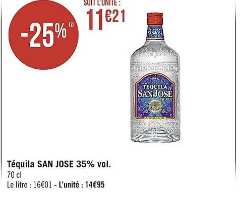 téquila san jose 35% vol.