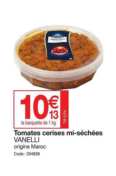 Tomates Cerises Mi-séchées Vanelli