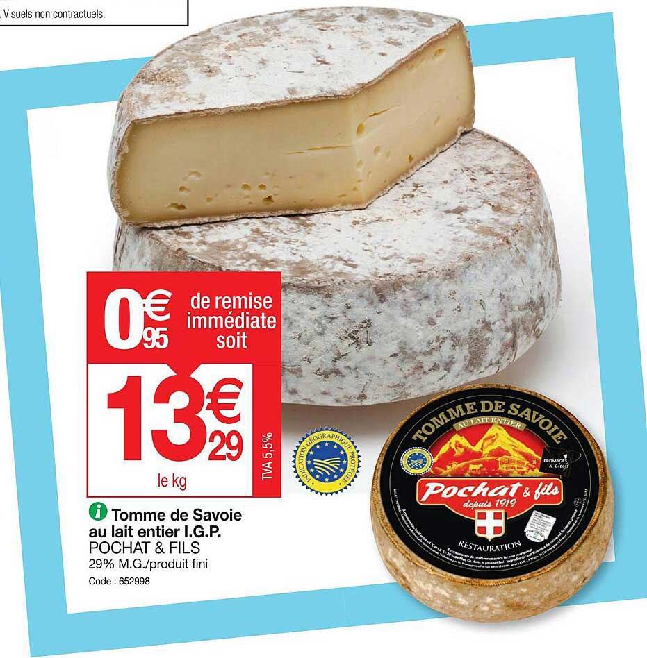 tomme de savoie au lait entier i.g.p. pochat & fis