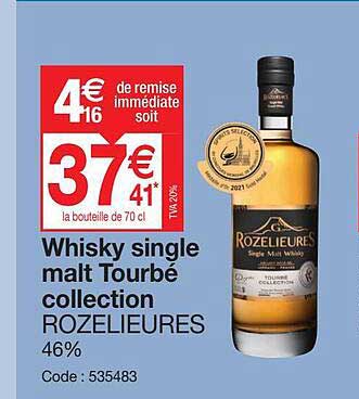 whisky single malt tourbé collection rozelieures