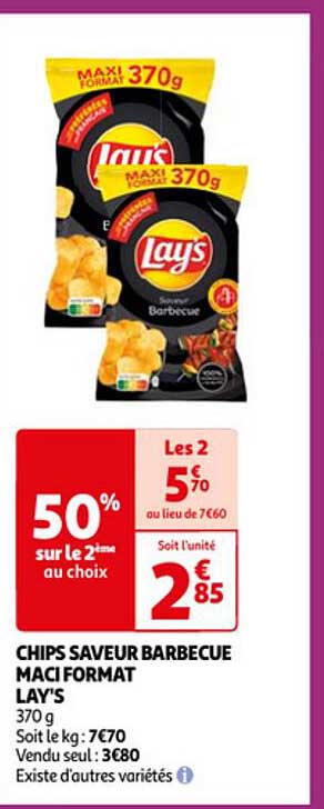 chips saveur barbecue maci format lay's