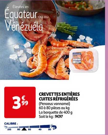 Crevettes Entières Cuites Réfrigérées
