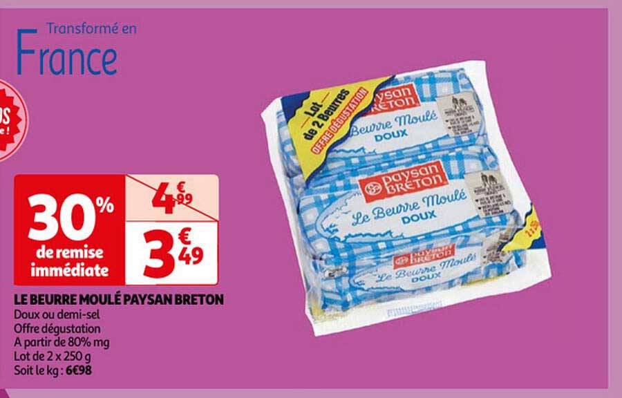 le beurre moulé paysan breton