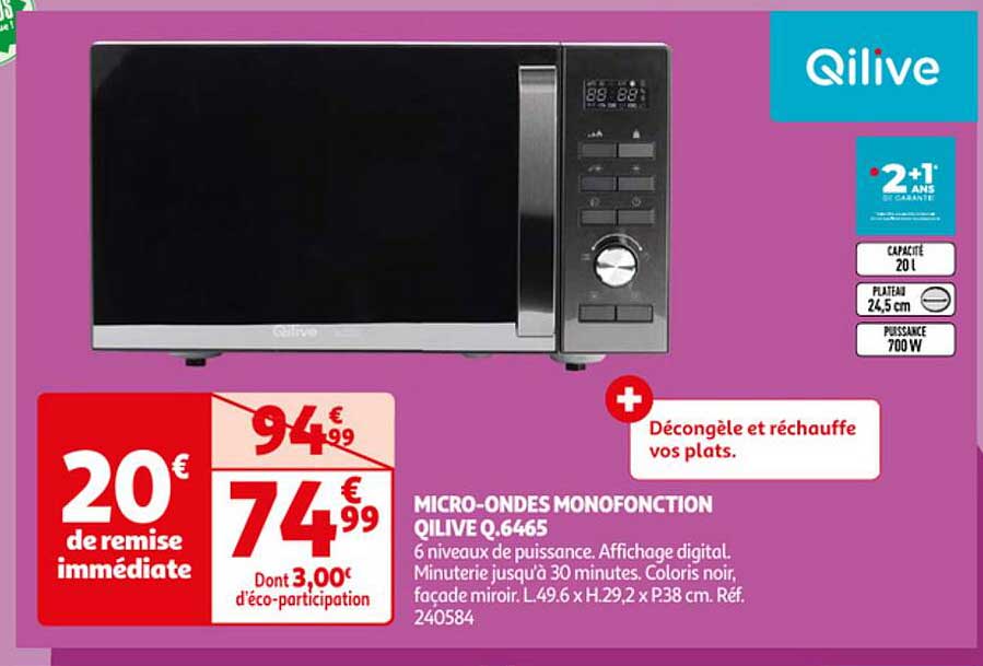 micro-ondes monofonction qilive q.6465