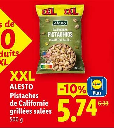 Aleso Pistaches de Californie grillées salées