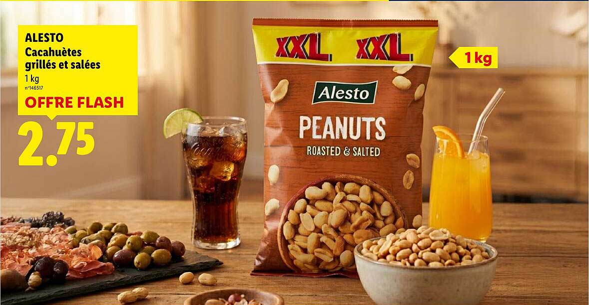 ALESTO Cacahuètes grillés et salées