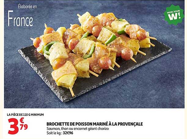 BROCHETTE DE POISSON MARINÉ À LA PROVENÇALE