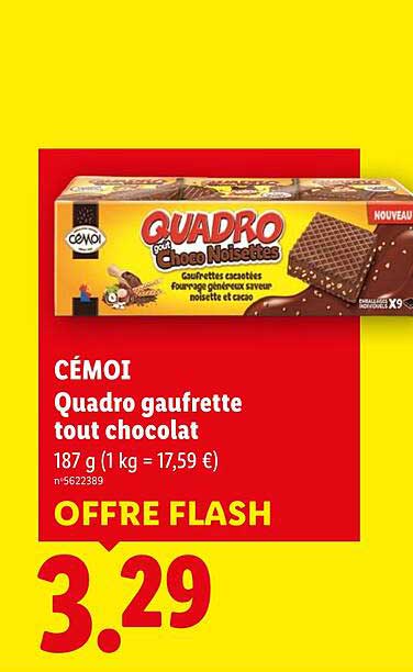 CÉMOI Quadro gaufrette tout chocolat