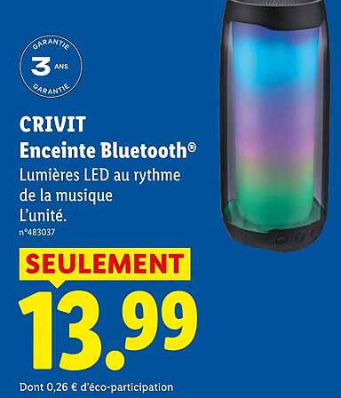 CRIVIT Enceinte Bluetooth®