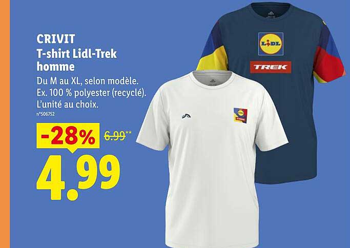CRIVIT T-shirt Lidl-Trek homme