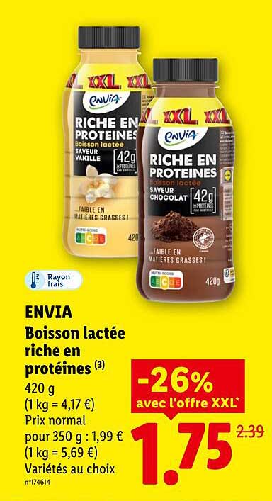 ENVIA Boisson lactée riche en protéines