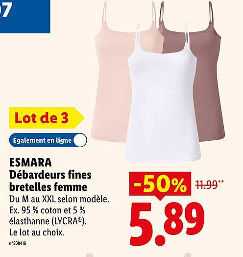 ESMARA Débardeurs fines bretelles femme