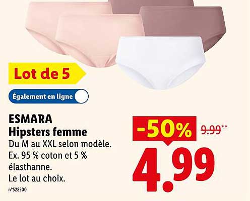 ESMARA Hipsters femme