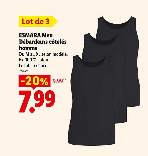 ESMARA Men Débardeurs côtelés homme