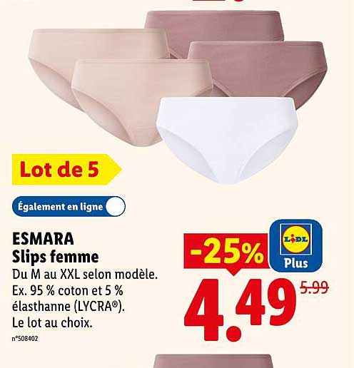 ESMARA Slips femme