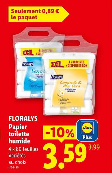 FLORALYS Papier toilette humide