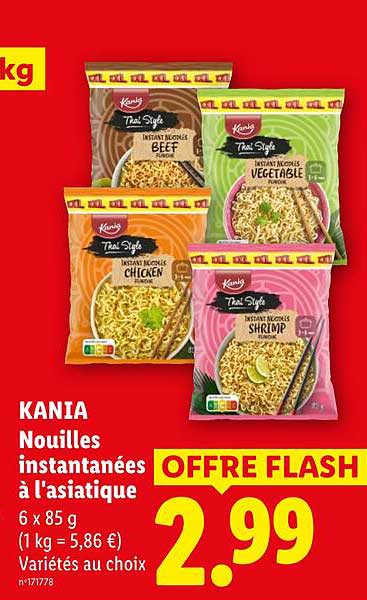 Kania Nouilles instantanées à l'asiatique