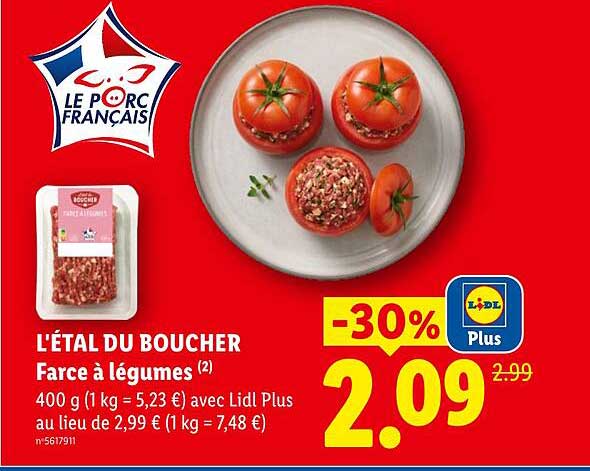 L'ÉTAL DU BOUCHER Face à légumes