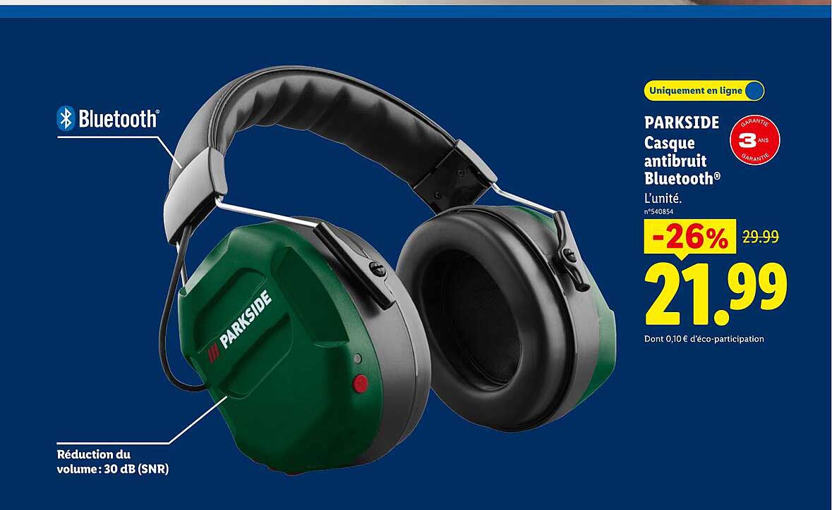 PARKSIDE Casque antibruit Bluetooth®