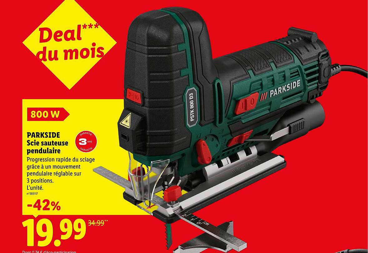 PARKSIDE Scie sauteuse pendulaire