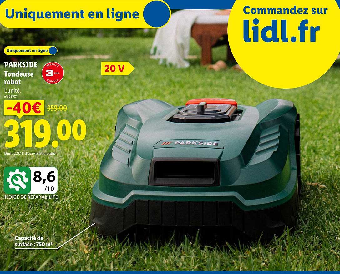 PARKSIDE Tondeuse robot