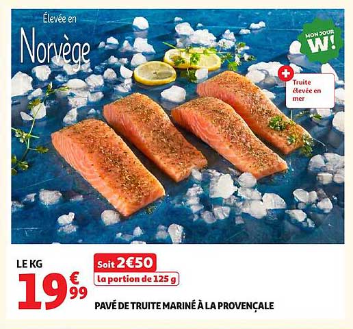 PAVÉ DE TRUITE MARINÉ À LA PROVENÇALE
