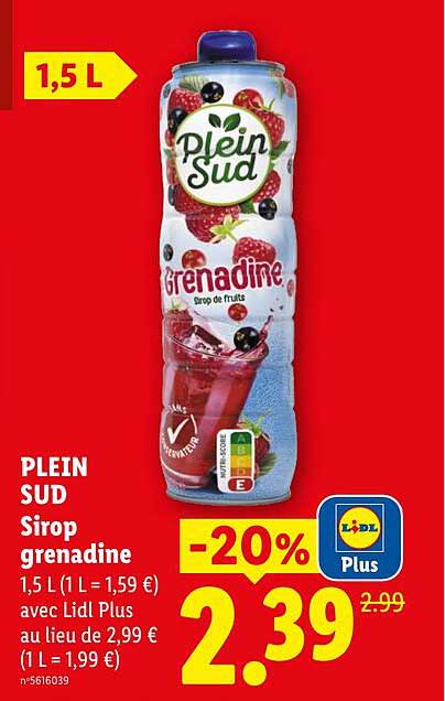 Plein Sud Sirop grenadine