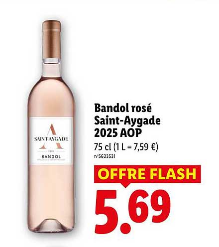 Saint-Aygade Bandol rosé 2025 AOP