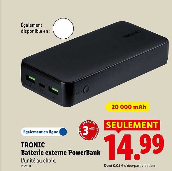TRONIC Batterie externe PowerBank