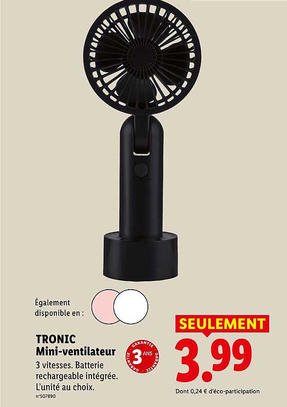 TRONIC Mini-ventilateur