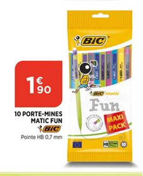 10 porte mines matic fun bic