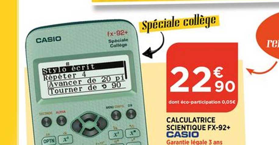 Calculatrice Scientifique Fx 92 Casio