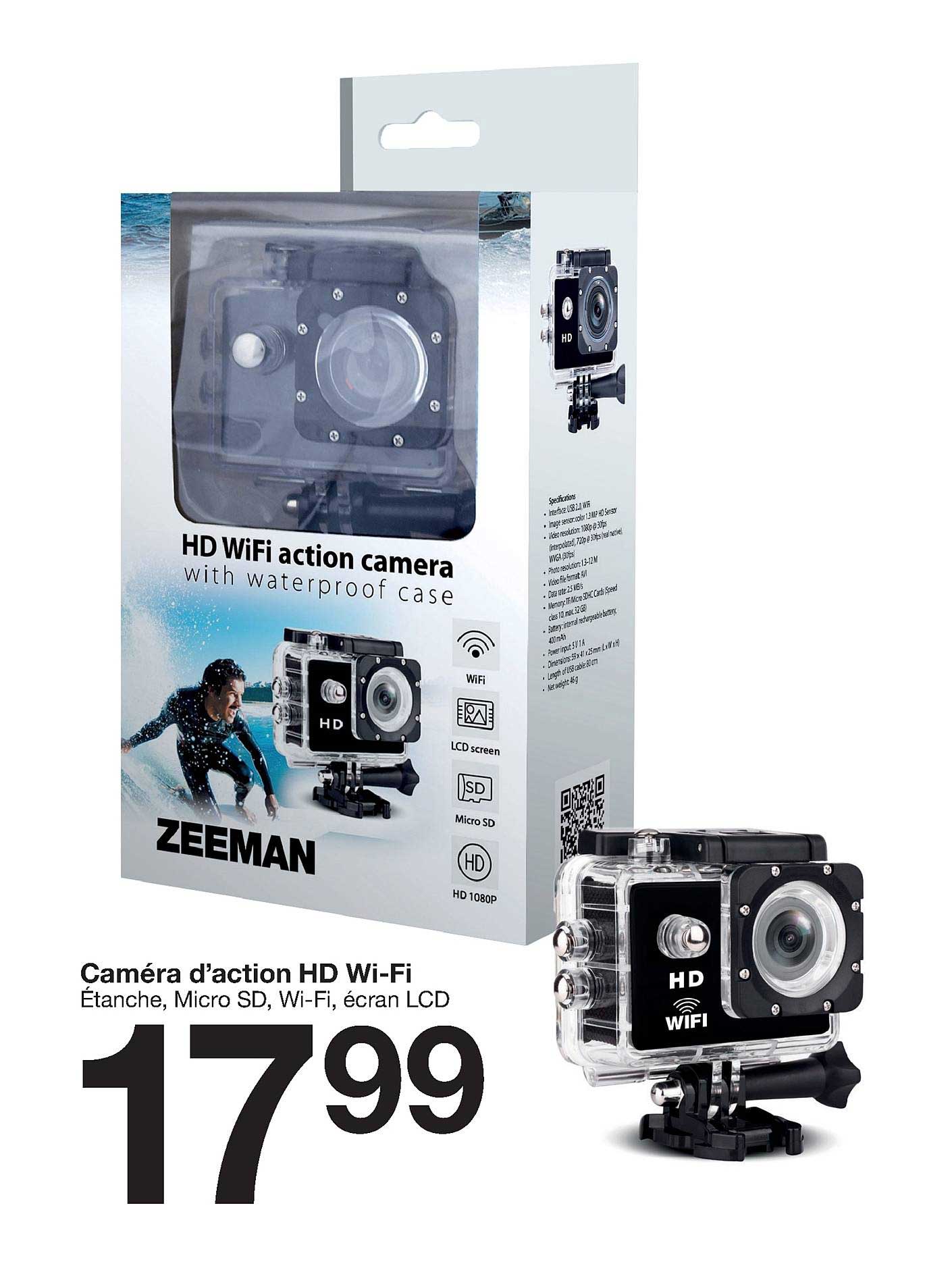 caméra d'action hd wi fi