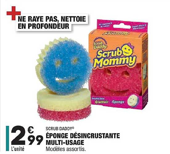 éponge désincrustante multi usage scrub daddy