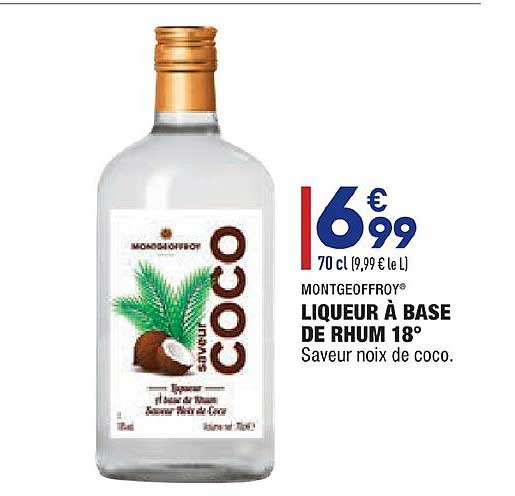 Liqueur à Base De Rhum 18° Montgeoffroy