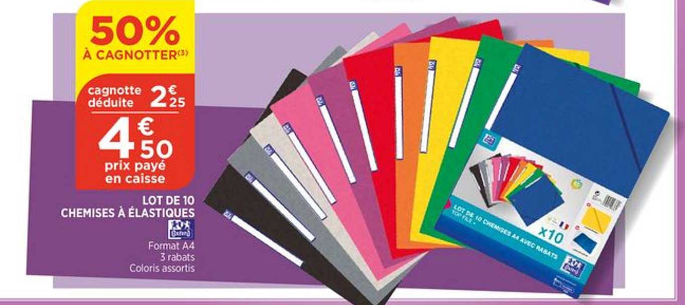 Lot De 10 Chemises à élastiques Oxford