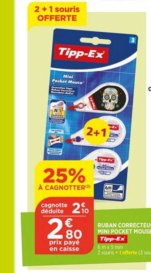 ruban correcteur mini pocket mouse tipp ex